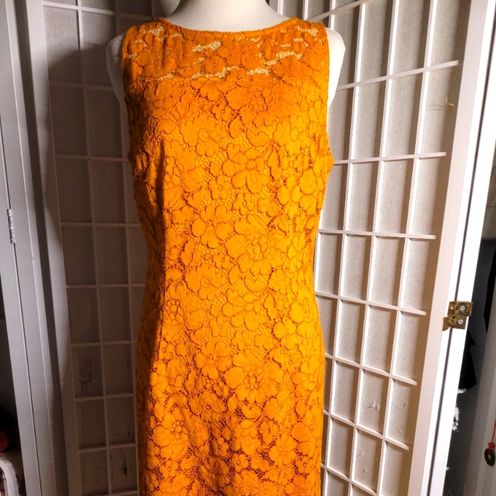 Chartreuse Lace Dress